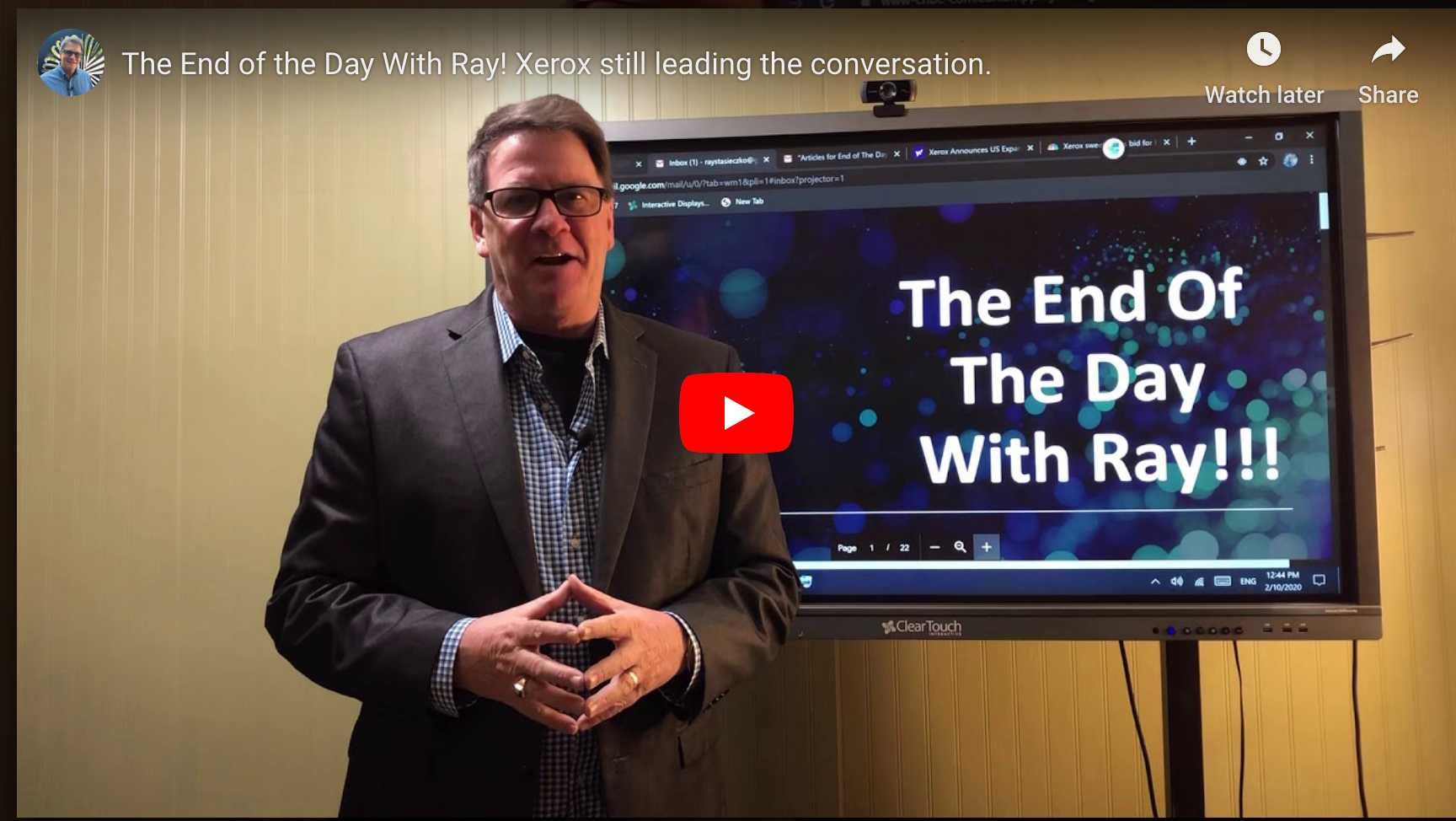 The End of the Day With Ray! Xerox still leading the conversation.