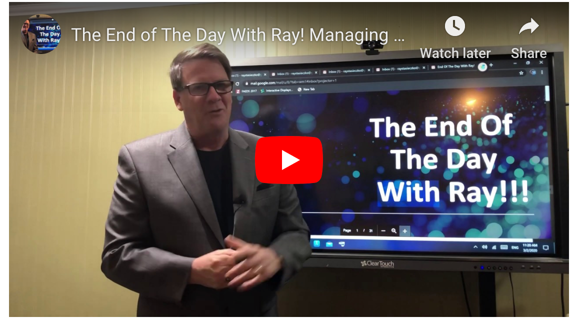 The End of The Day With Ray! Managing Print By Market Realities.