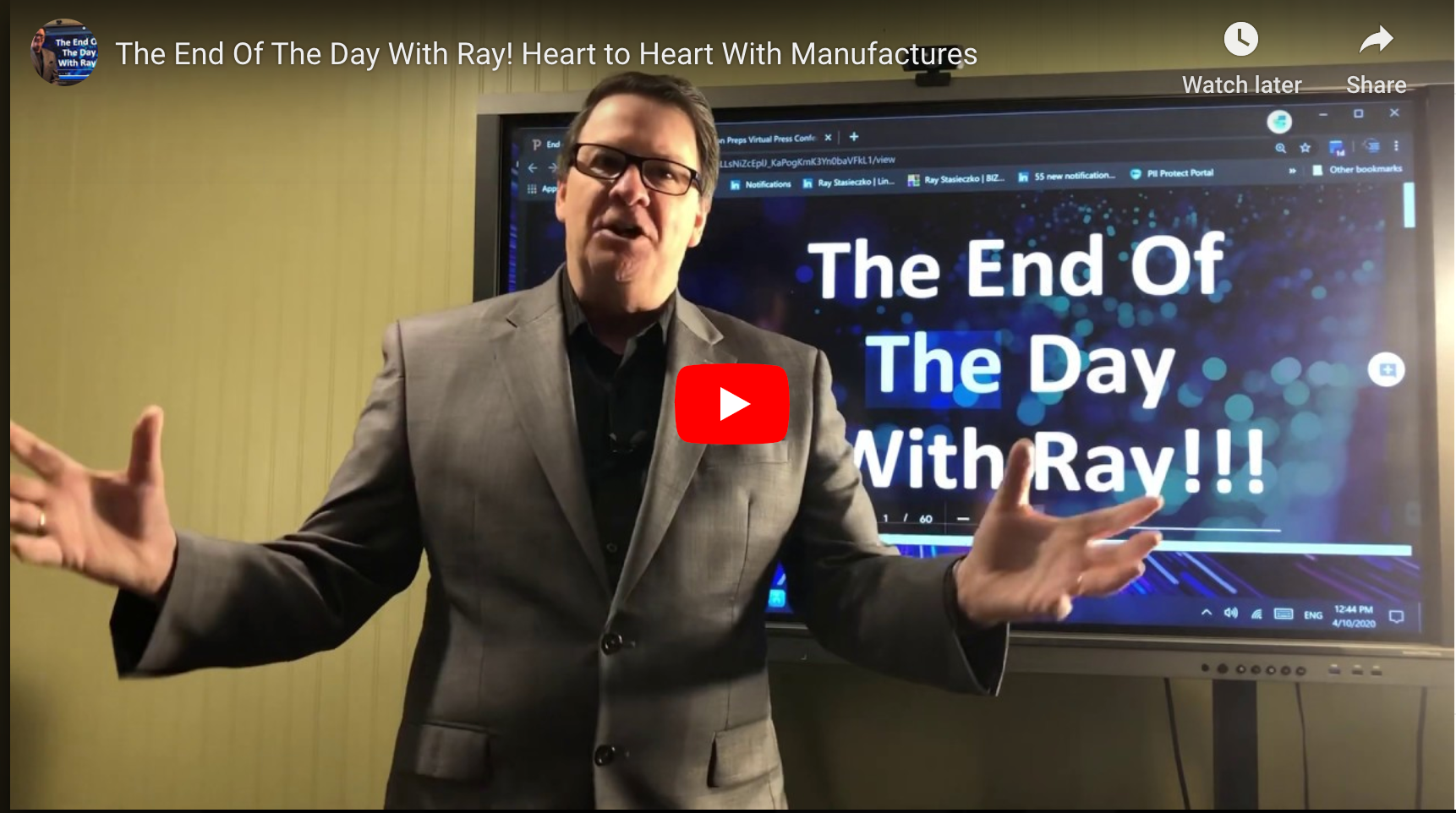 The End Of The Day With Ray! Heart to Heart With Manufactures