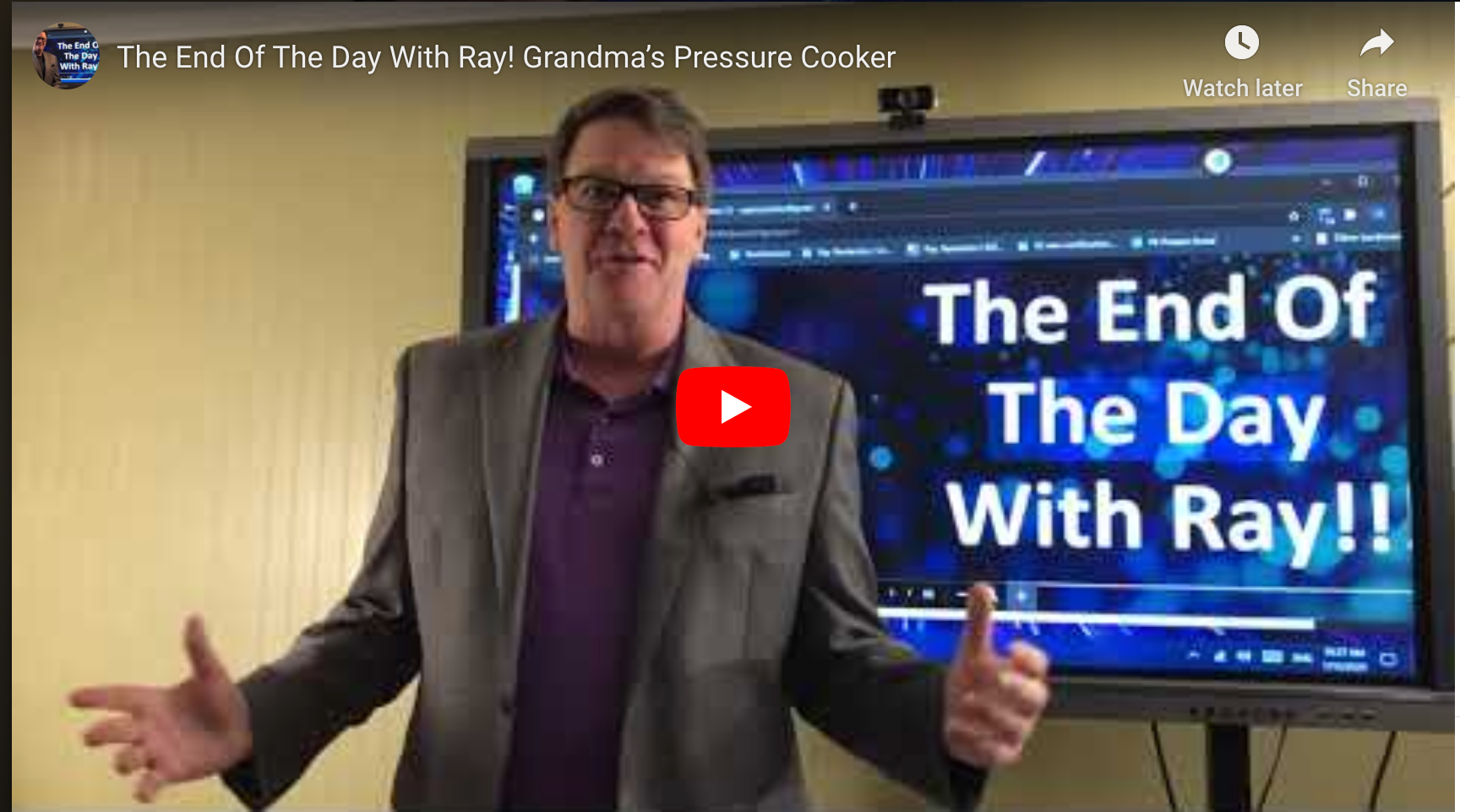 The End Of The Day With Ray! Grandma’s Pressure Cooker