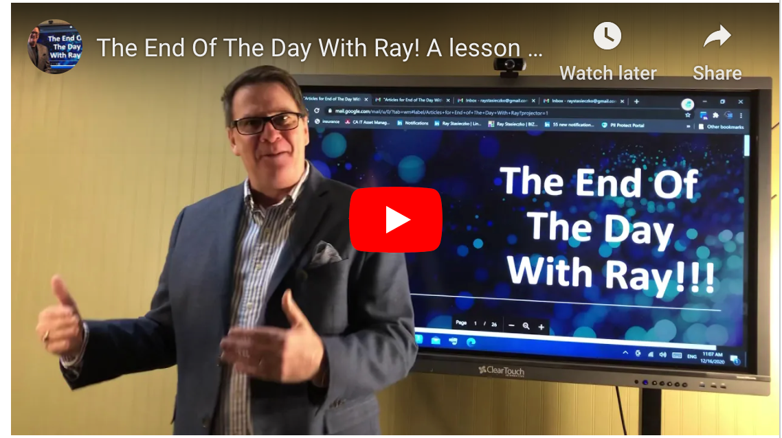 The End Of The Day With Ray! A lesson in Municipality Leasing. It’s time to change the game