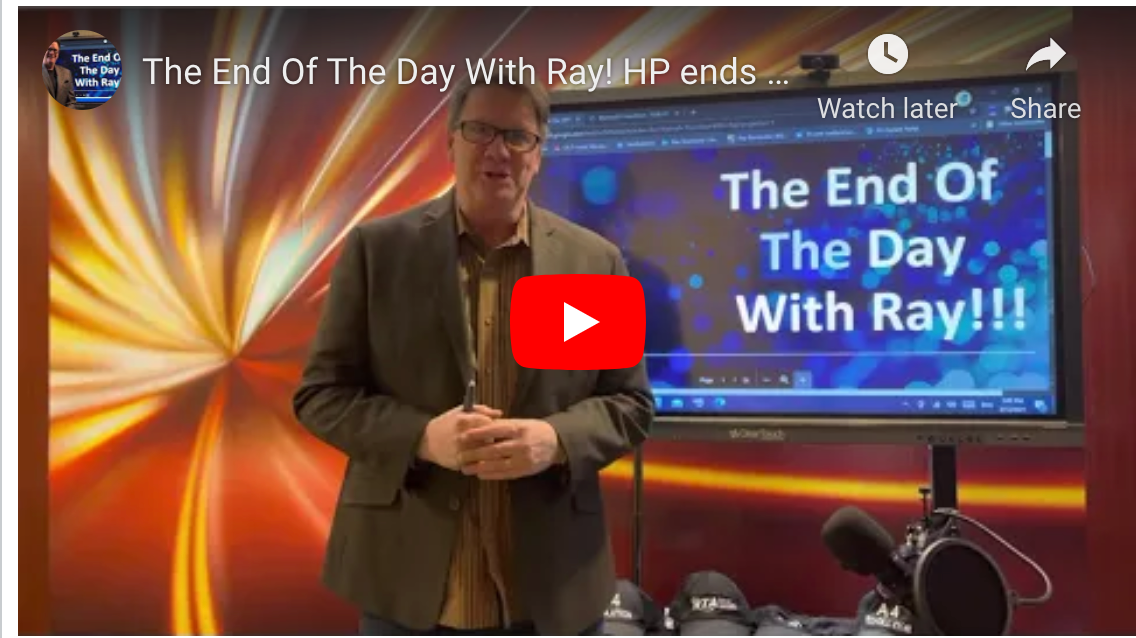 The End Of The Day With Ray! HP ends it year. Here's how I see the numbers.
