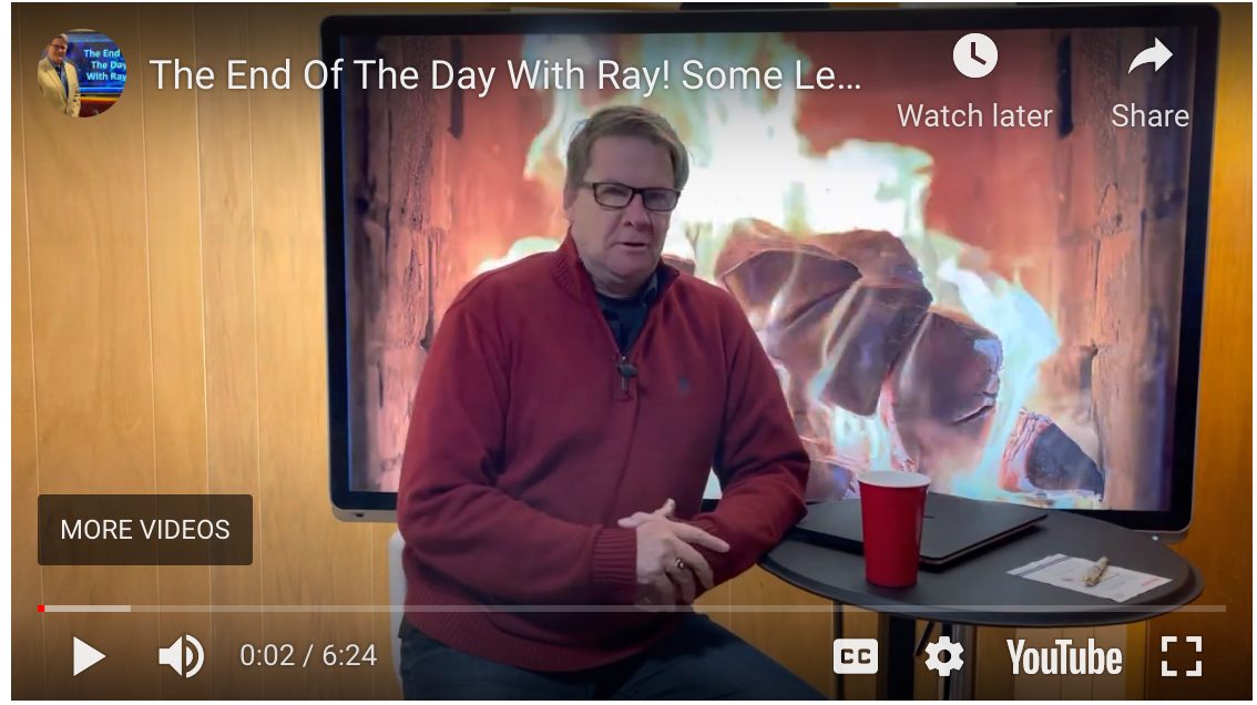 The End Of The Day With Ray! Some Lessons For Consultants Giving Fireside Chats.