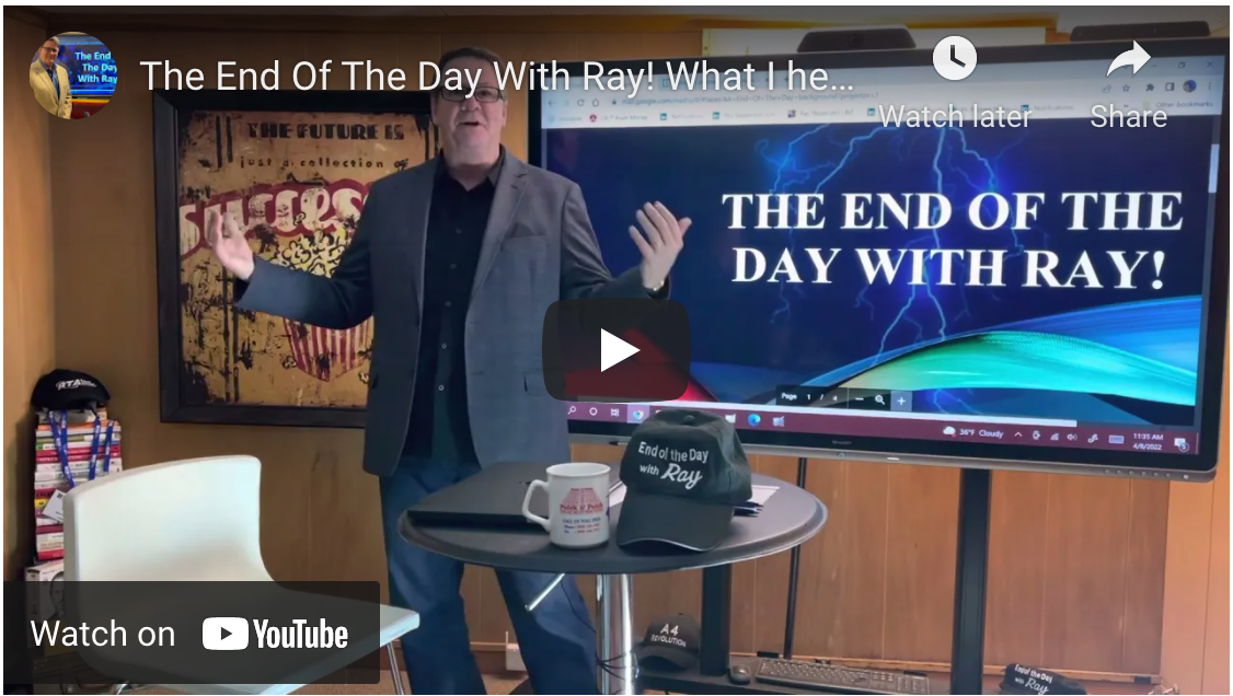 The End Of The Day With Ray! What I heard in an interview made ...