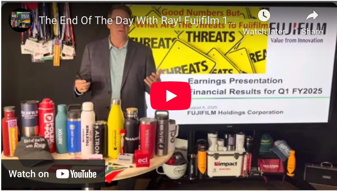 The End Of The Day With Ray! Fujifilm 1st Qtr. #s I Also Share What I See As Threats For Fujifilm!