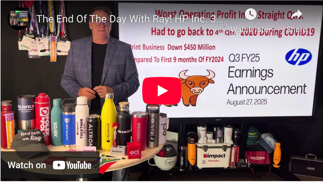 The End Of The Day With Ray! HP Inc. 3rd Qtr.FY 2025 - Worst Operating Profit Performance In 19 Qtrs