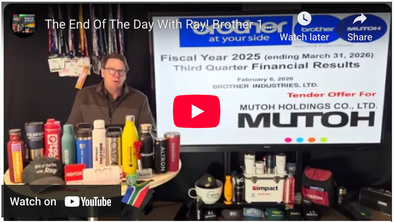 The End Of The Day With Ray! Brother 1st 9 months FY25 & The Mutoh Tender Offer